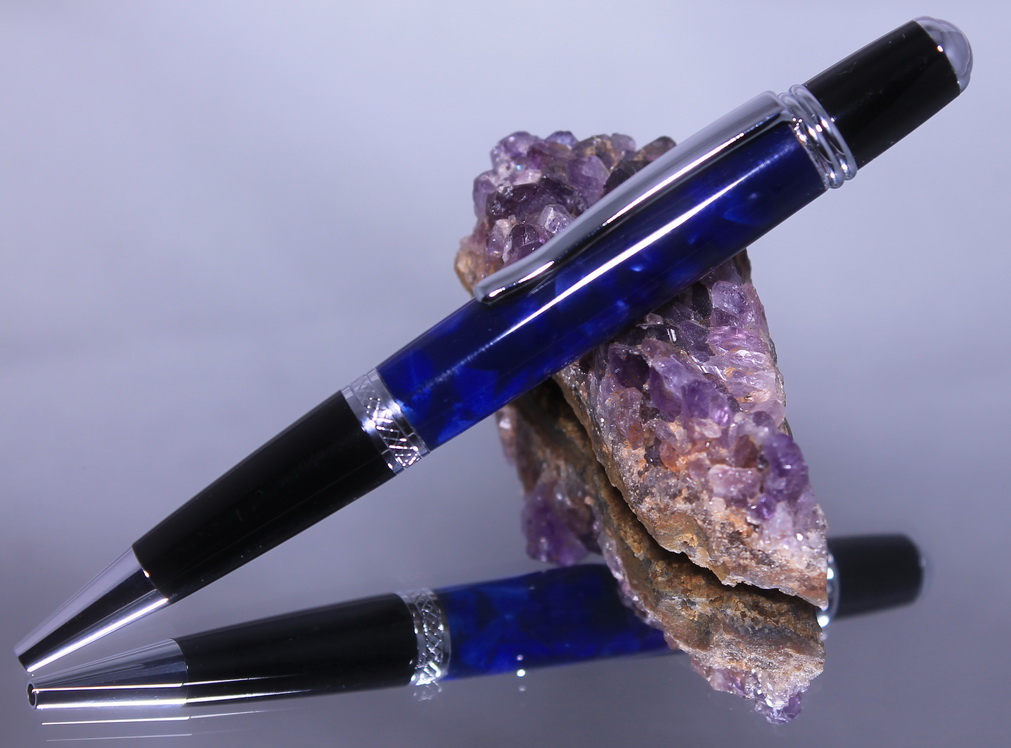 sierrapen chrome crushed navy blue acryl 01
